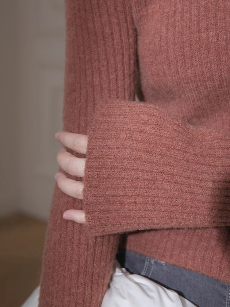 Caramel wool sweater【s0000005838】