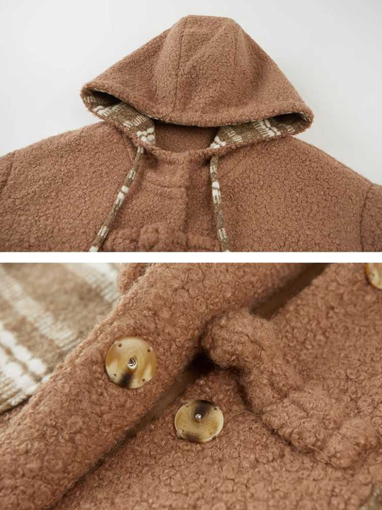 Retro hooded wool coat【s0000010824】