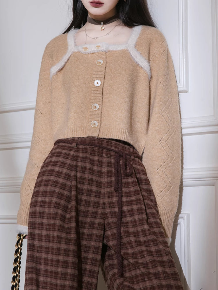 Plaid wide pants【s0000005790】