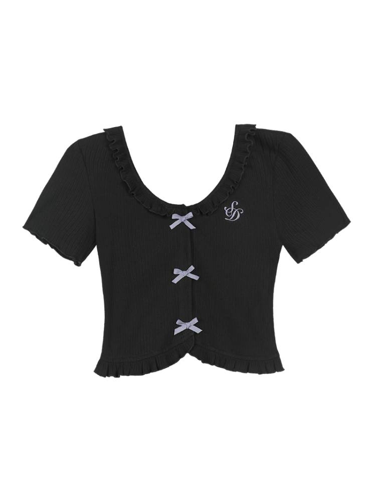 Ribbon short cardigan【s0000008909】