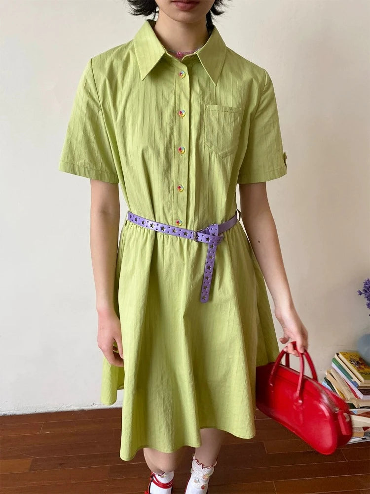 Casual short shirt dress【s0000007801】