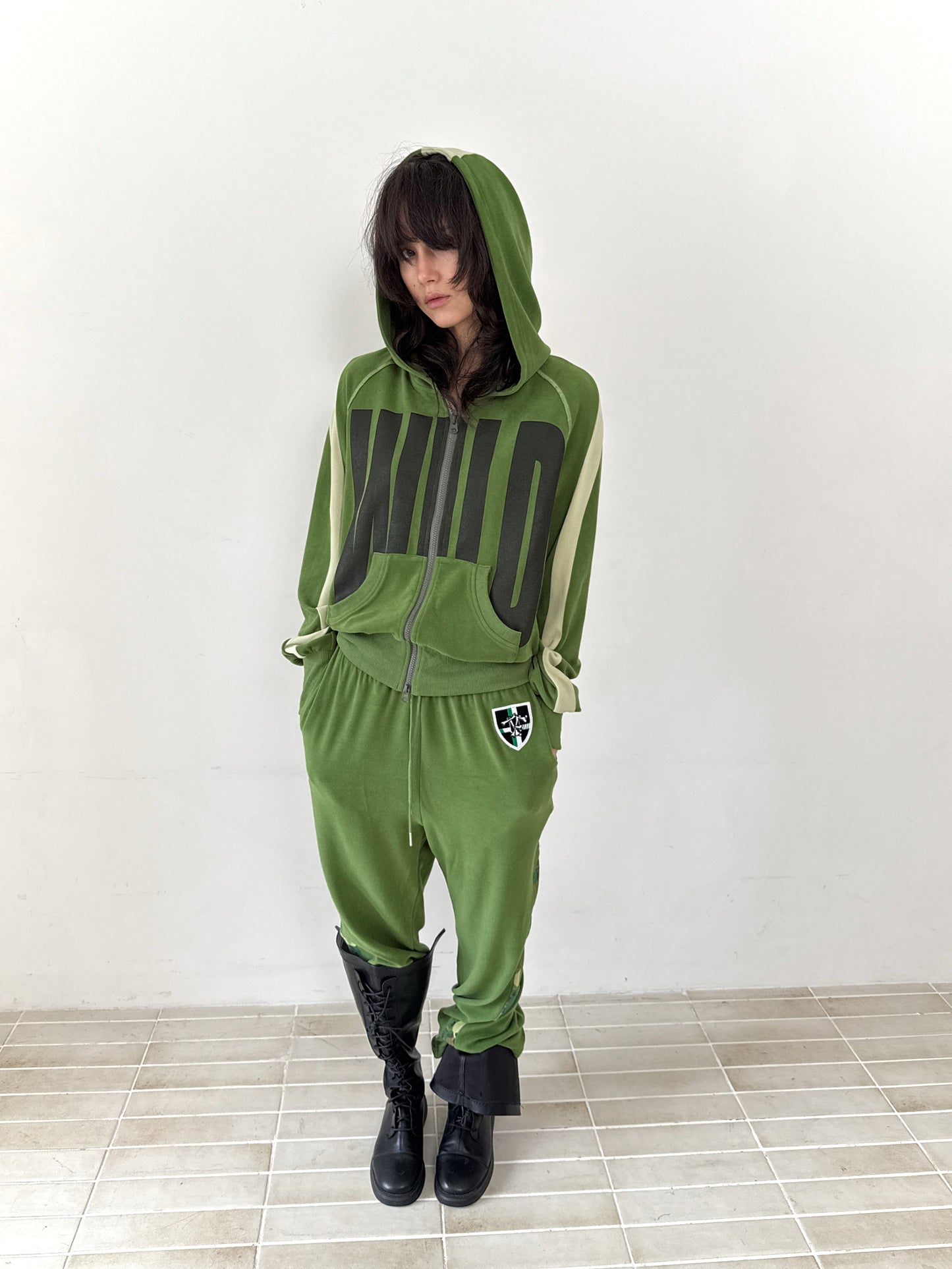 Color-Blocked Relaxed-Fit Hooded Sweatshirt【s0000014209】