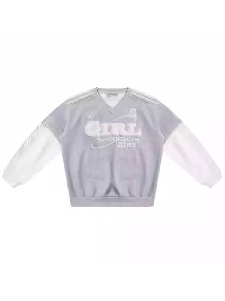 Sports style V-neck sweatshirt【s0000011086】