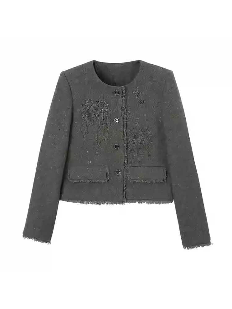 Beaded embroidered short jacket【s0000010826】