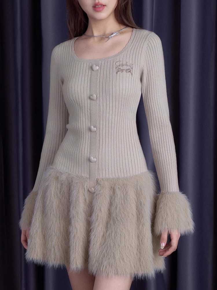 Sweet knit dress【s0000010667】