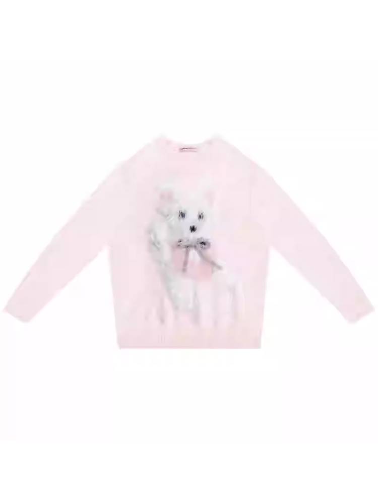 Retro pink sweater【s0000011056】