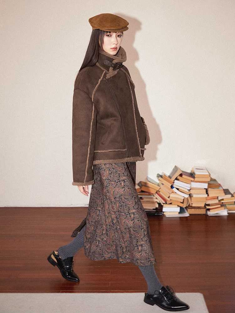 Cashew print high waist A-line skirt【s0000010702】