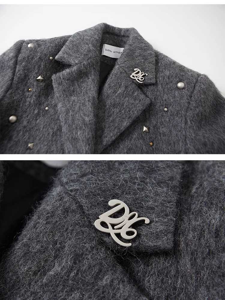 Shoulder padded wool suit jacket【s0000010812】