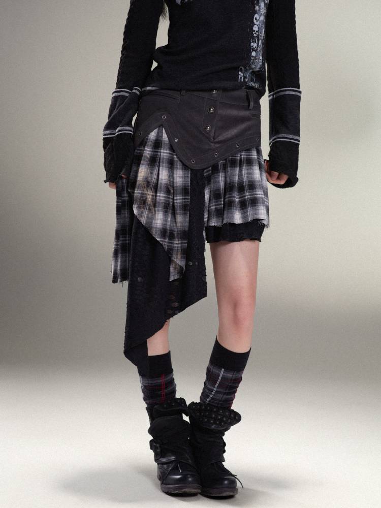 Punk rock pleated skirt【s0000011455】