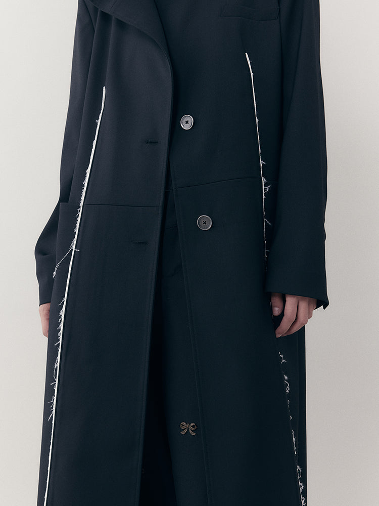 Loose hooded long blazer【s0000007256】