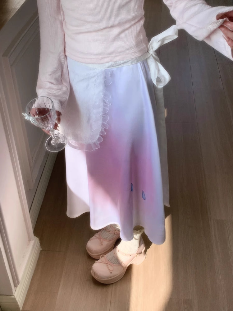 Long sleeve T-shirt and shiny skirt【s0000006508】