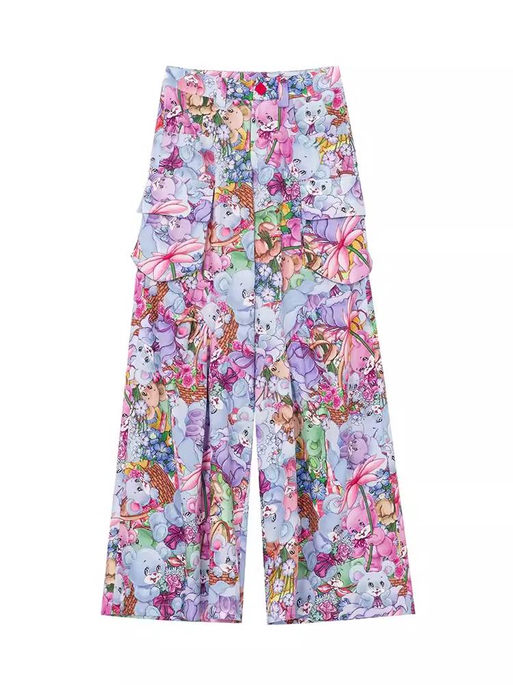 Wide leg 3D pocket pants【s0000008328】