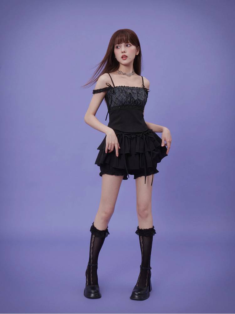 Plaid camisole【s0000008899】