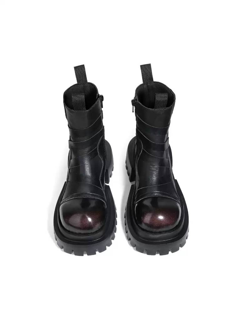 Punk style platform ankle boots【s0000011441】