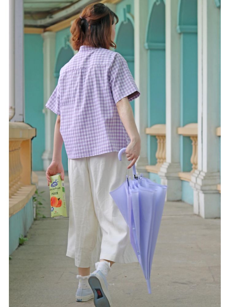 Plaid summer short sleeve shirt【s0000008453】