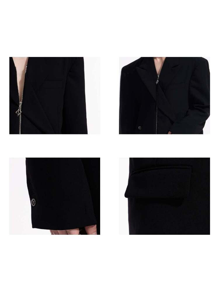 Shoulder Pad Crocodile Pattern PU Leather Jacket【s0000006731】