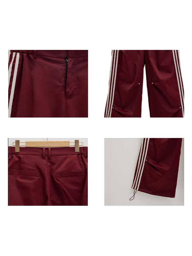 Stripe Wide Leg Jersey Pants【s0000006753】