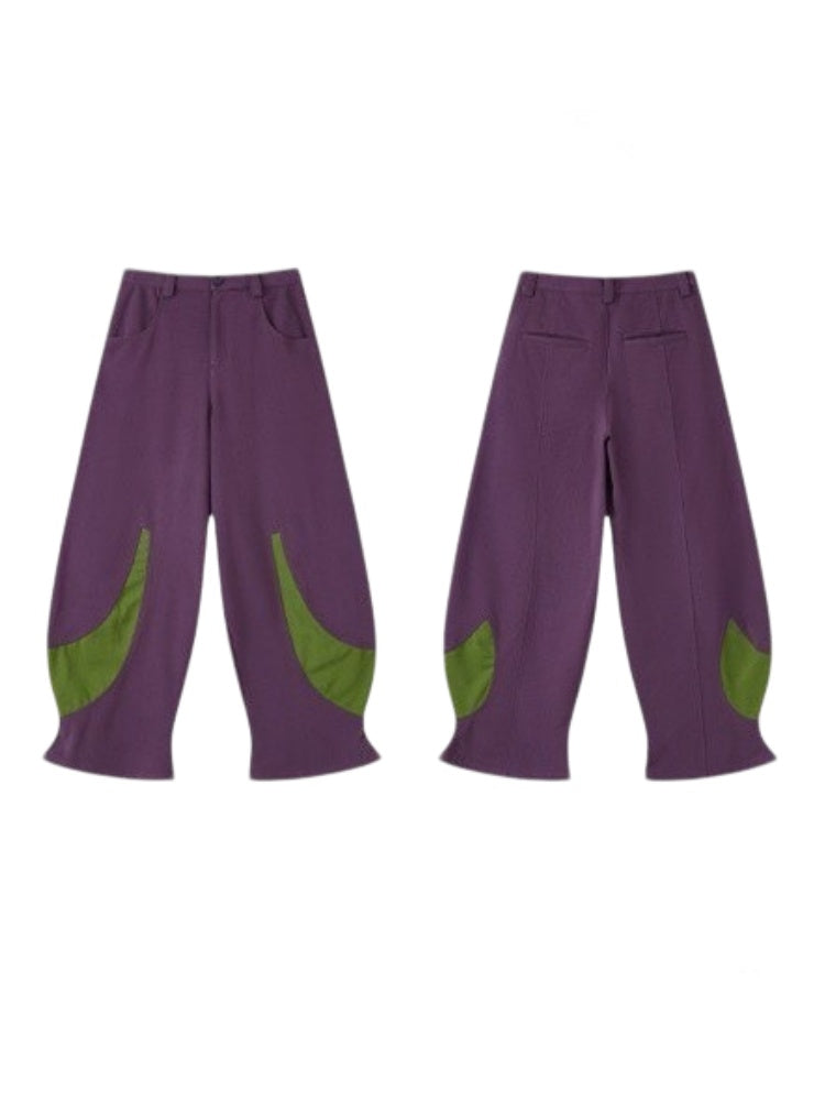 Loose Casual Pile Patchwork Switch Banana Pants【s0000011902】