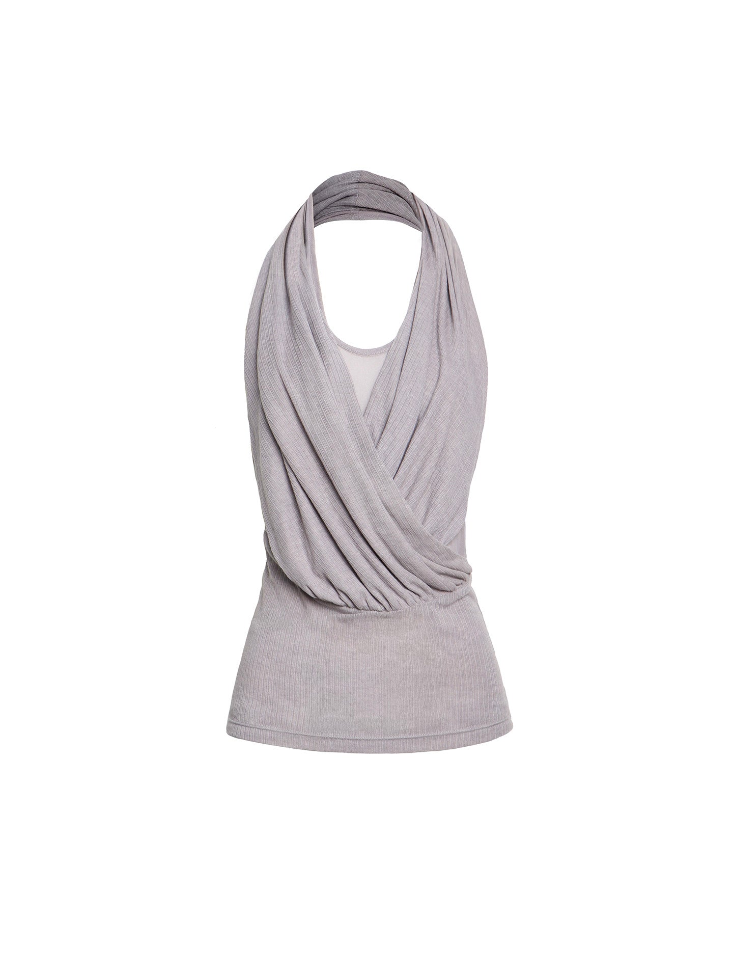 Pleated Cross Collar Knitted Vest【s0000017018】