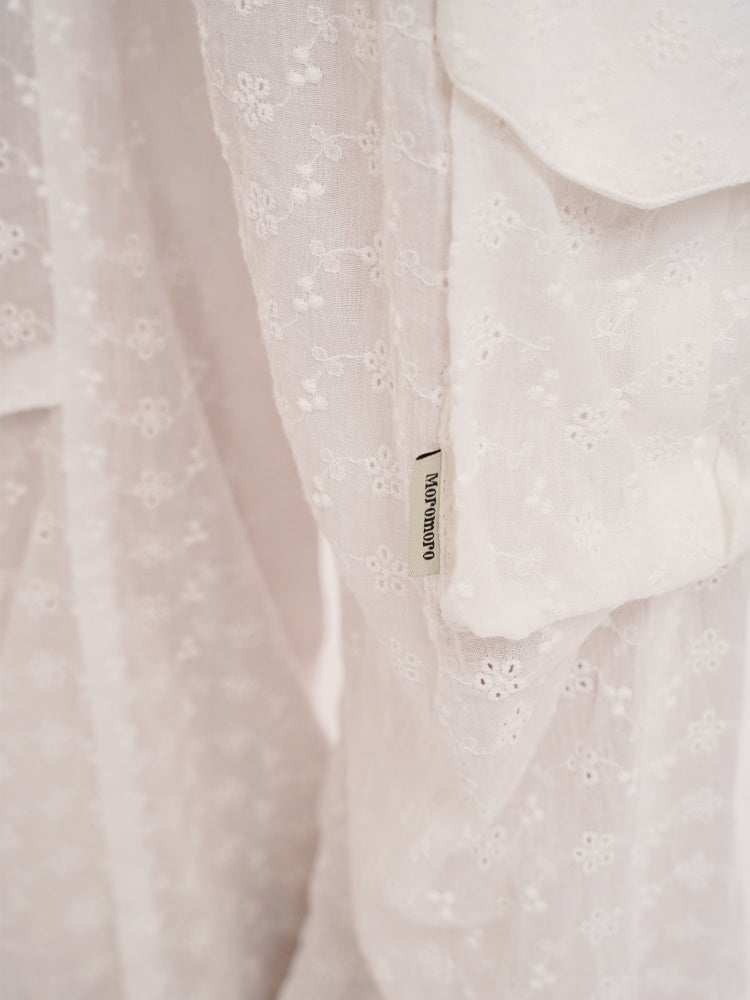 Cotton Jacquard Texture Cool Breathable Waistband Lace Pants【s0000012721】