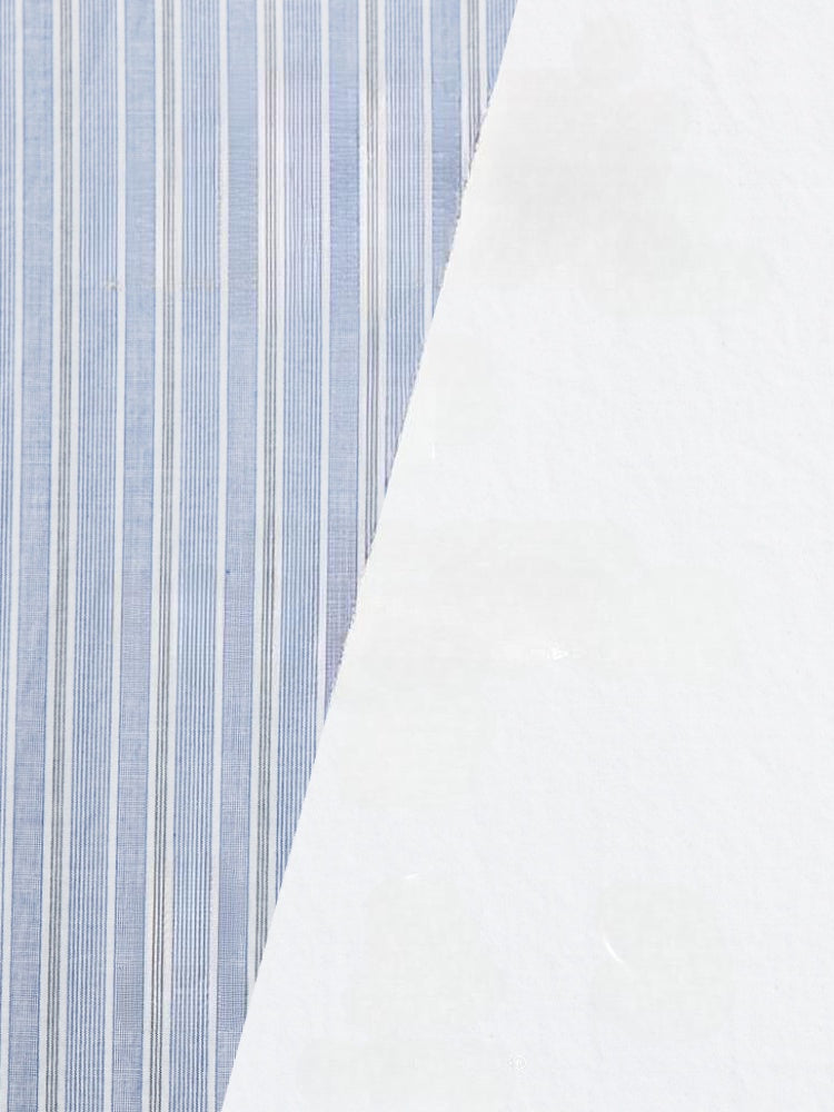 Middle Sleeve Loose Drop Shoulder Shirt/Bud Stripe Skirt【s0000012901】