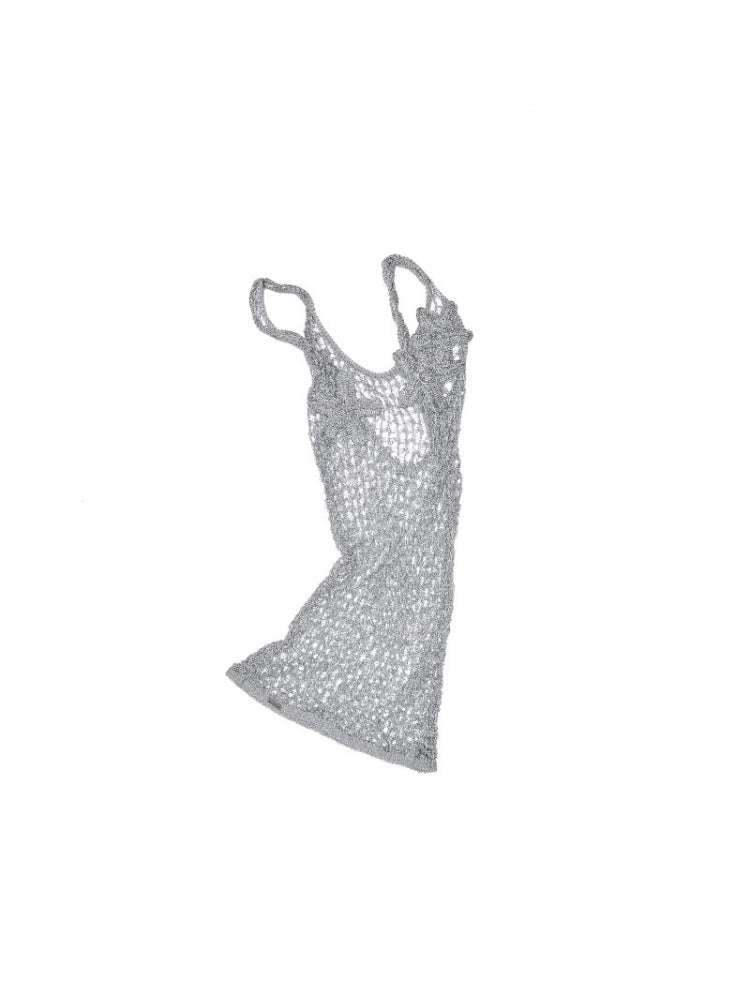 Crocheted Starfish Strappy Knotted Midi Vest【s0000012911】