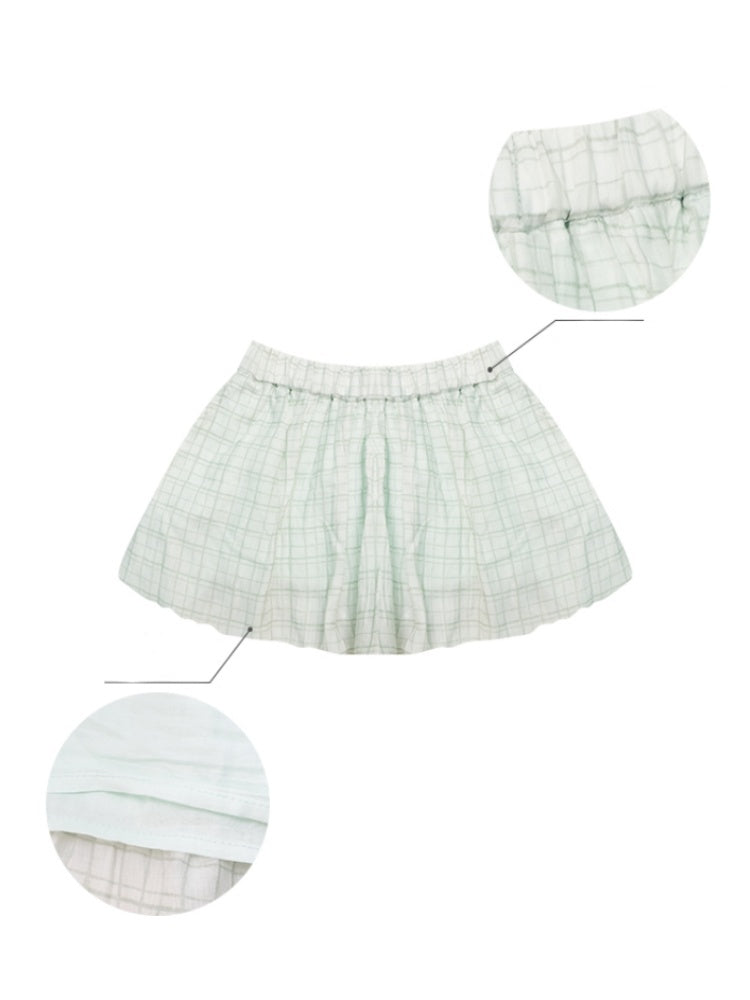 Plaid A-Line Elastic Waist Bud Mini Skirt【s0000013067】