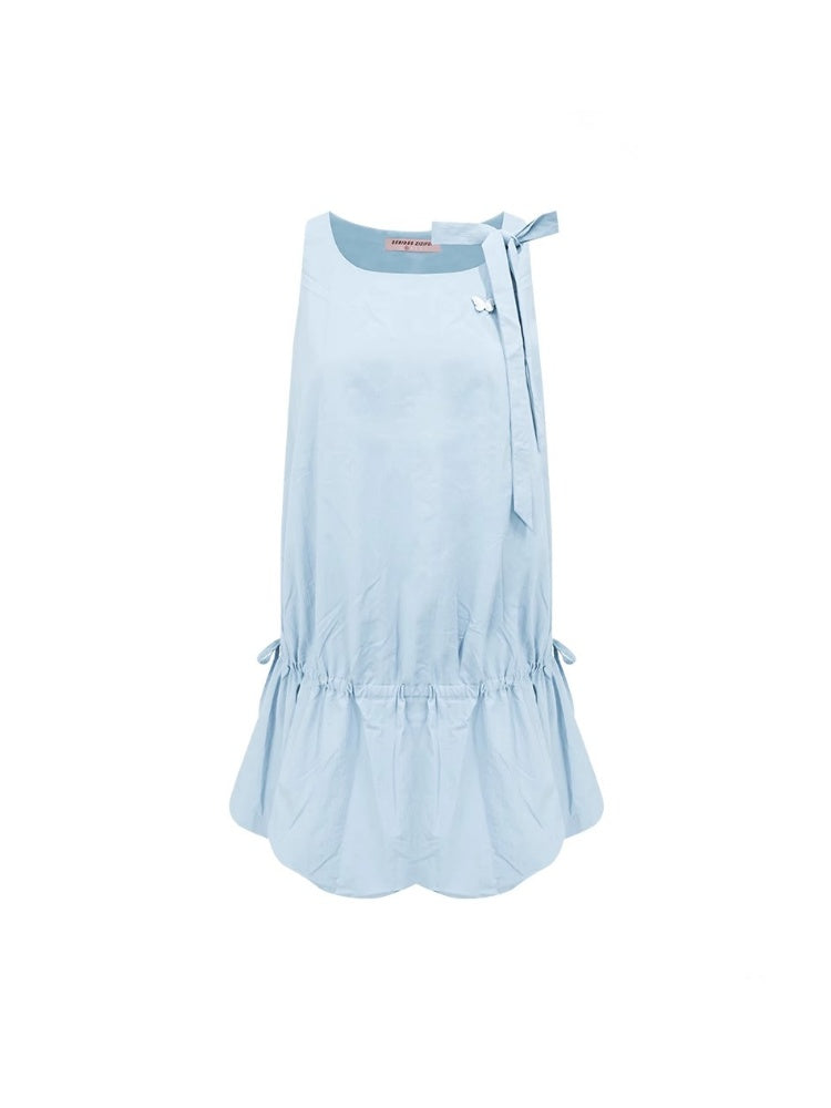 Lace-Up Bud Hem Cinched Waist Camisole Dress【s0000013108】