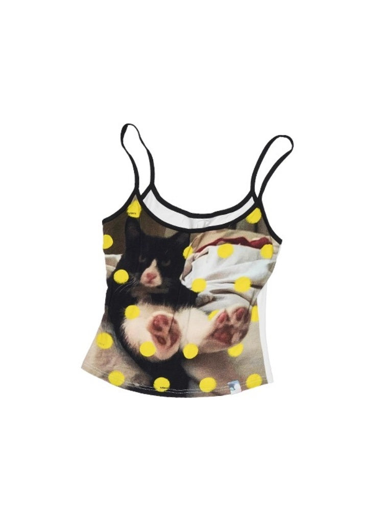 Animal Print Polka Dot Camisole【s0000013389】
