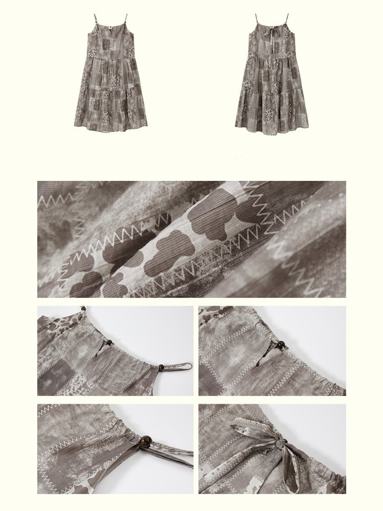 "Twilight Roaming" Patchwork Pattern Cami Dress【s0000013412】