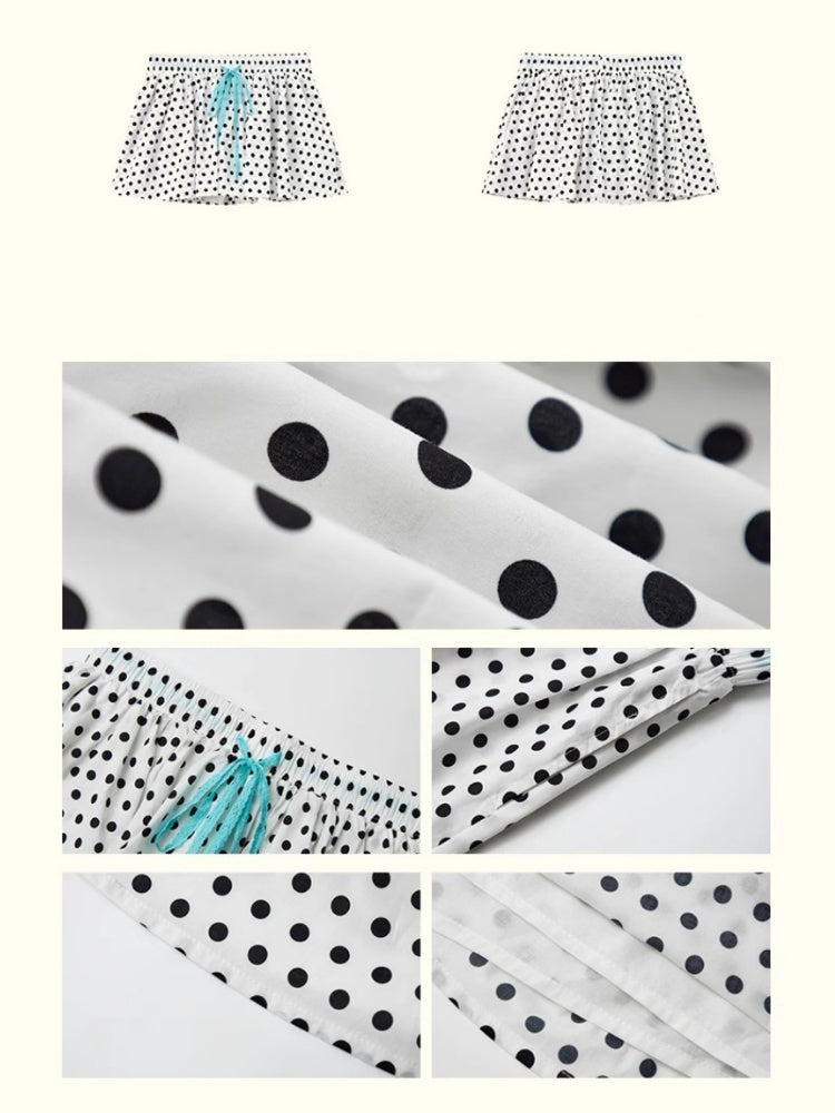 Polka Dot Pleats Culottes【s0000013413】