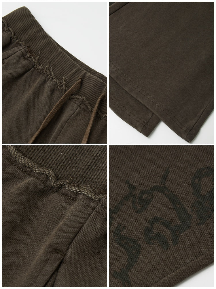 "Earth Traces" Retro Elastic Waist Knitted Flared Slacks【s0000014279】
