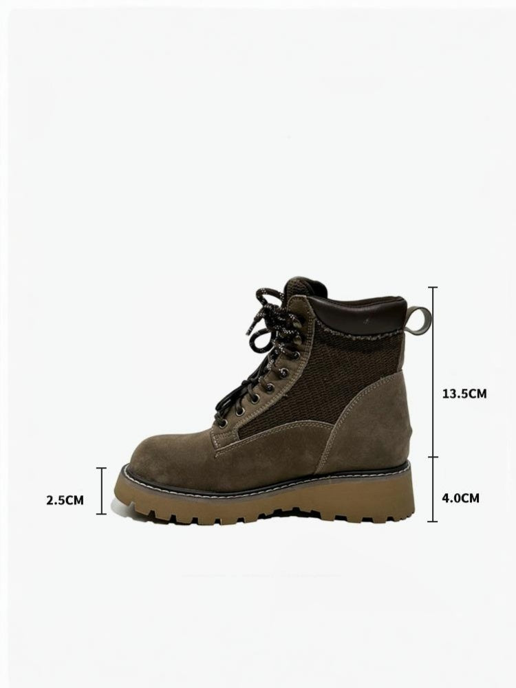 Leather Martin Boots Round-Toed Hot Girl Dancing With Platform Short Fashion Booties【s0000014300】