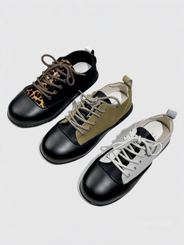 Leather German Training Shoes Will Not Be Kicked & Round-Toed Dancing Casual Shoes【s0000014305】