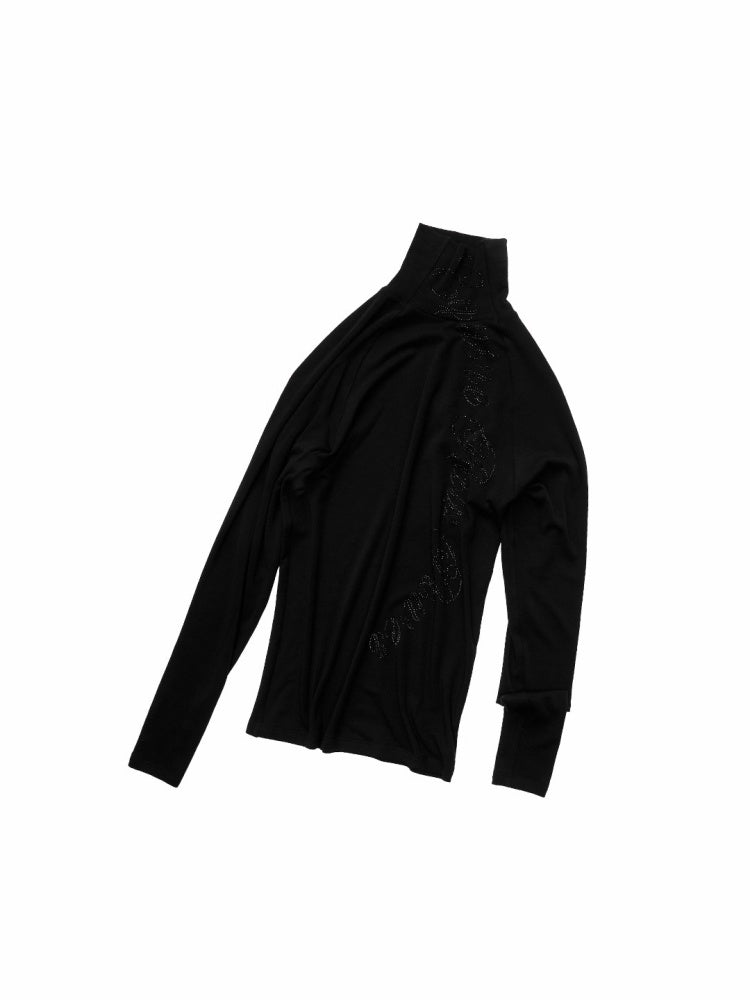Basic Turtle Neck Hot Diamond Raglan Sleeve Base Shirt Inner & Outer Skinny Long-Sleeved Tops【s0000014582】