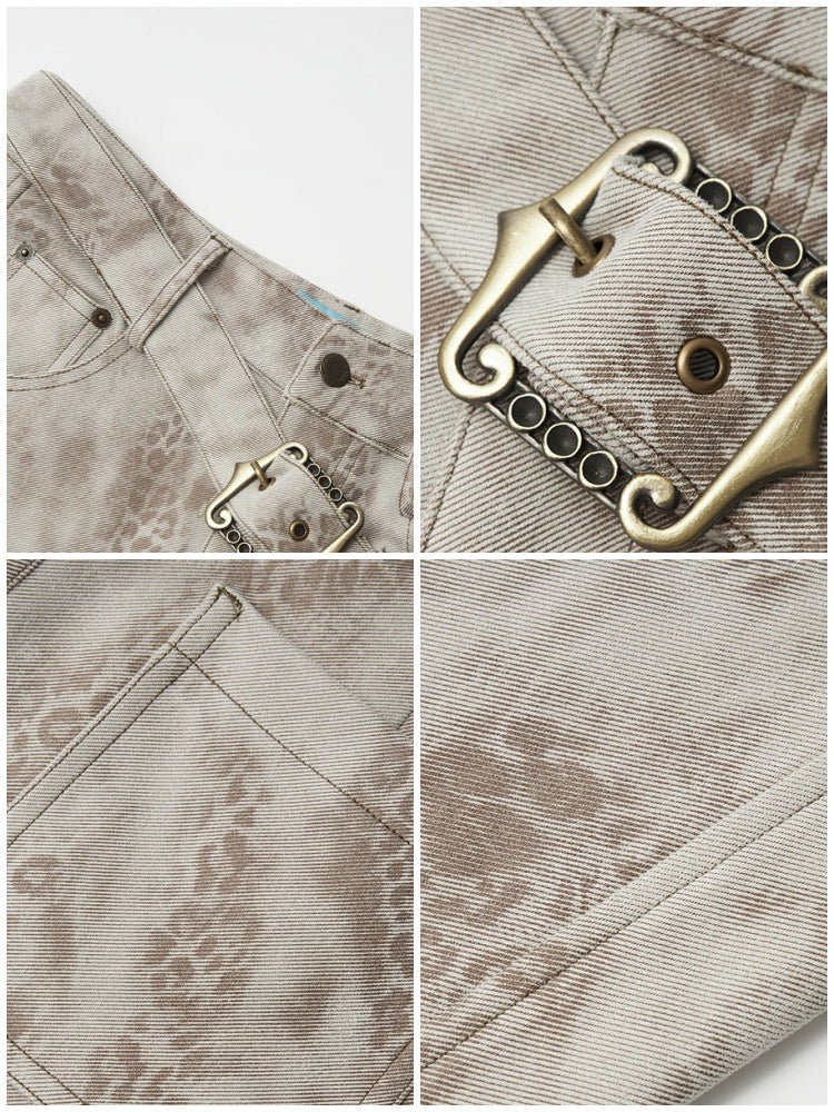 "Sand Under The Moon" Adjustable Belt Suede Slacks Relax Casually【s0000014727】