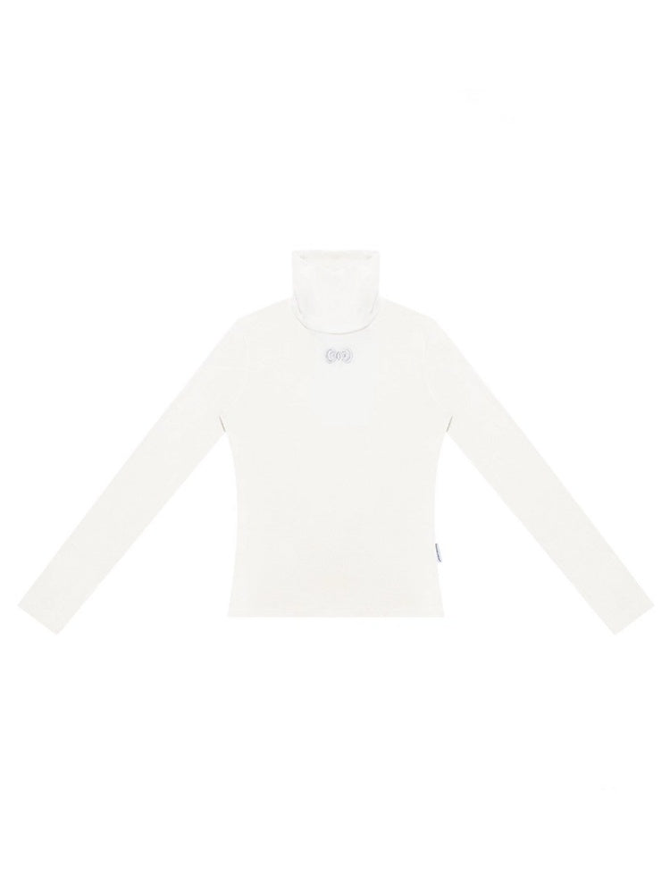 American Retro High Neck Slim Soft Waxy Inner Top Knitted Base Shirt【s0000014770】