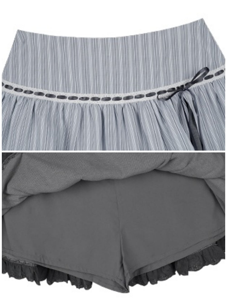 Sweet Romantic Stripe Playful Cute Skirt【s0000014795】