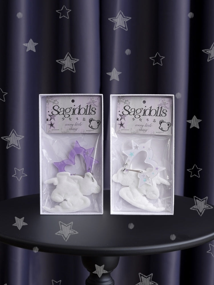 Original Two-Color Love Acrylic Carabiner Suede Bear Bag Pendant Accessory【s0000014807】