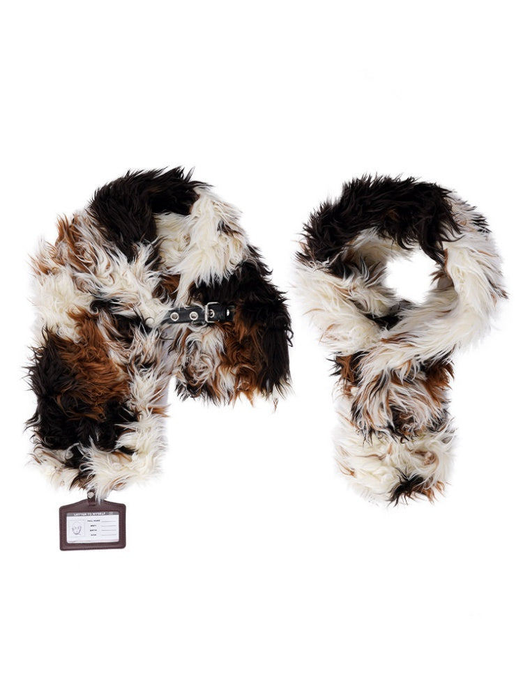 Original Babes Heavy Industries Plush Panels Warm Bib Neck Versatile Scarf【s0000014985】