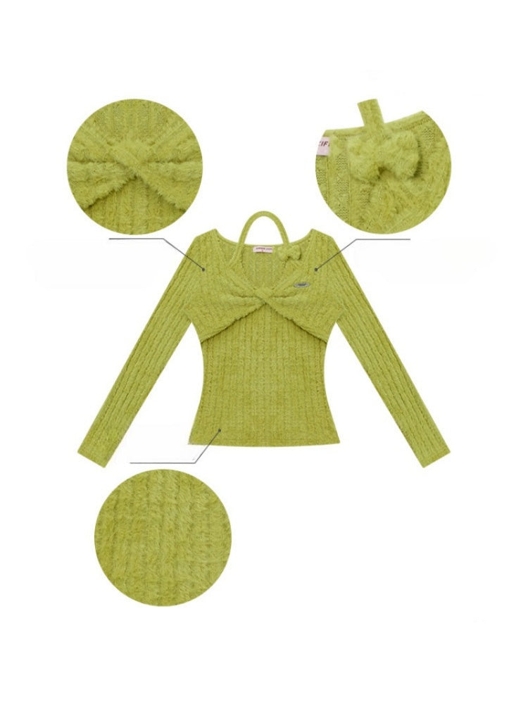 Slim Top Halter Neck Knitwear Base Shirt【s0000015270】