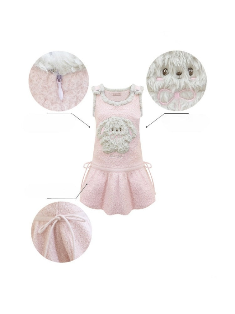 Plush Rabbit Pocket Hem Vest Dress【s0000015303】