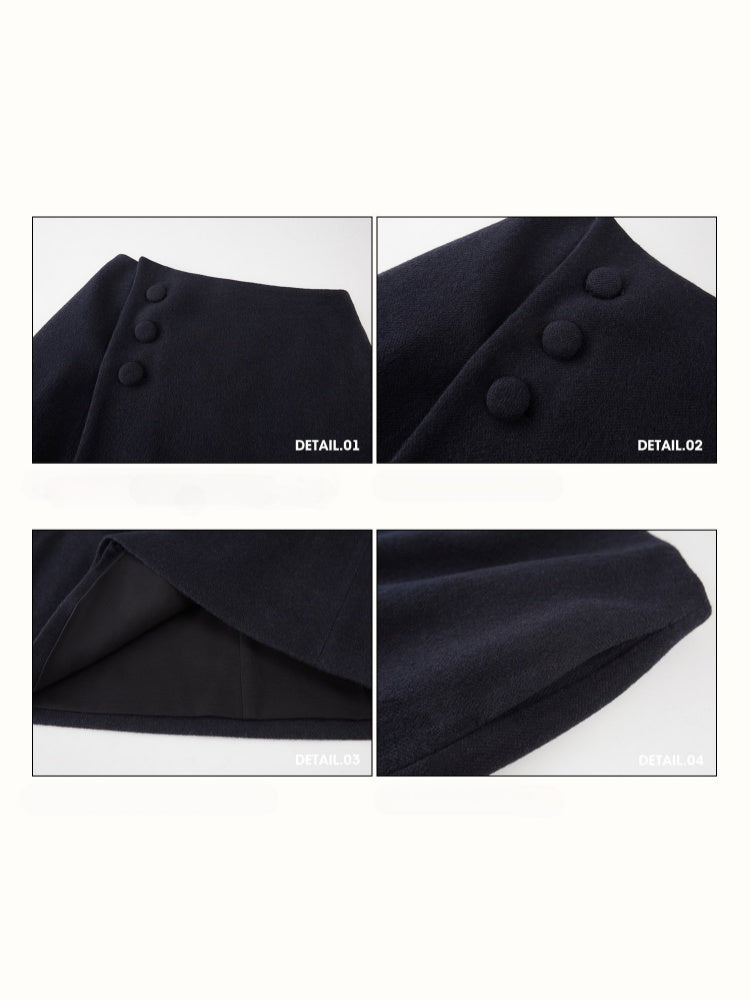 Wool Comfortable Fluffy Elegant Simple Textured Glutinous Warm Skirt【s0000015329】