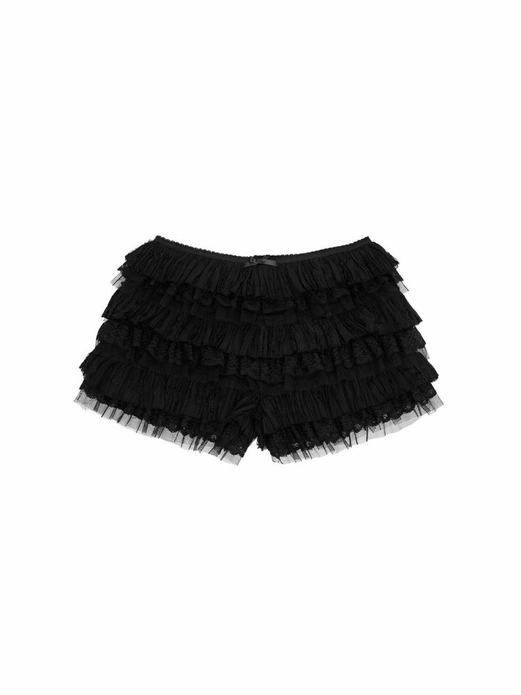 Chiffon Lace Multi-Layer Low-Rise Cake Puffy Shorts【s0000015508】