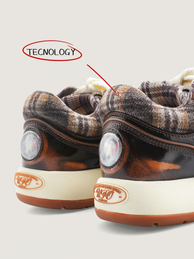 Chunky Sole Cute-Ugly Plaid Shoes【s0000015629】