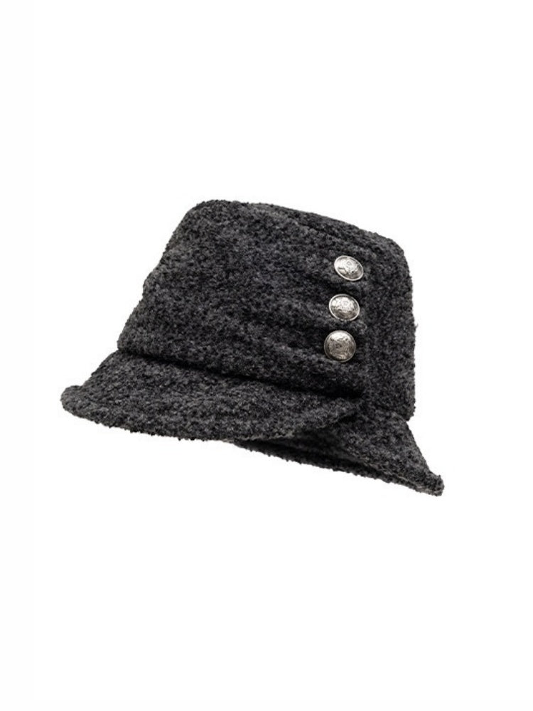 Woolen Pleated Bucket Hat【s0000015639】