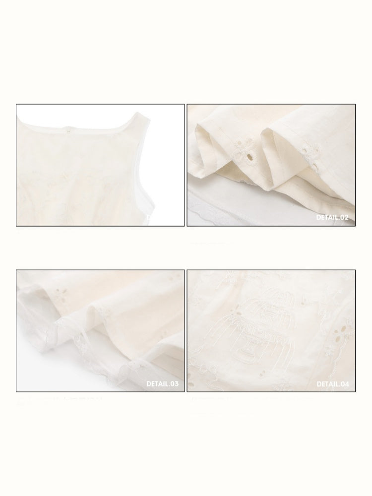 Fountain Embroidered Double-Layer Dress【s0000016030】