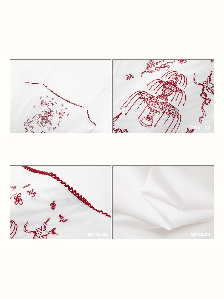 Fountain Embroidery Camisole Long Dress【s0000016036】