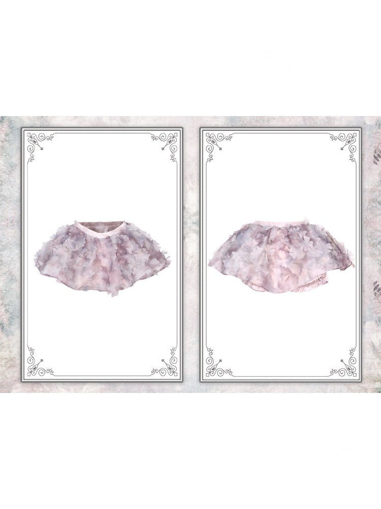 Fairy Three-Dimensional Flower Elastic Waist Short Skirt【s0000016142】
