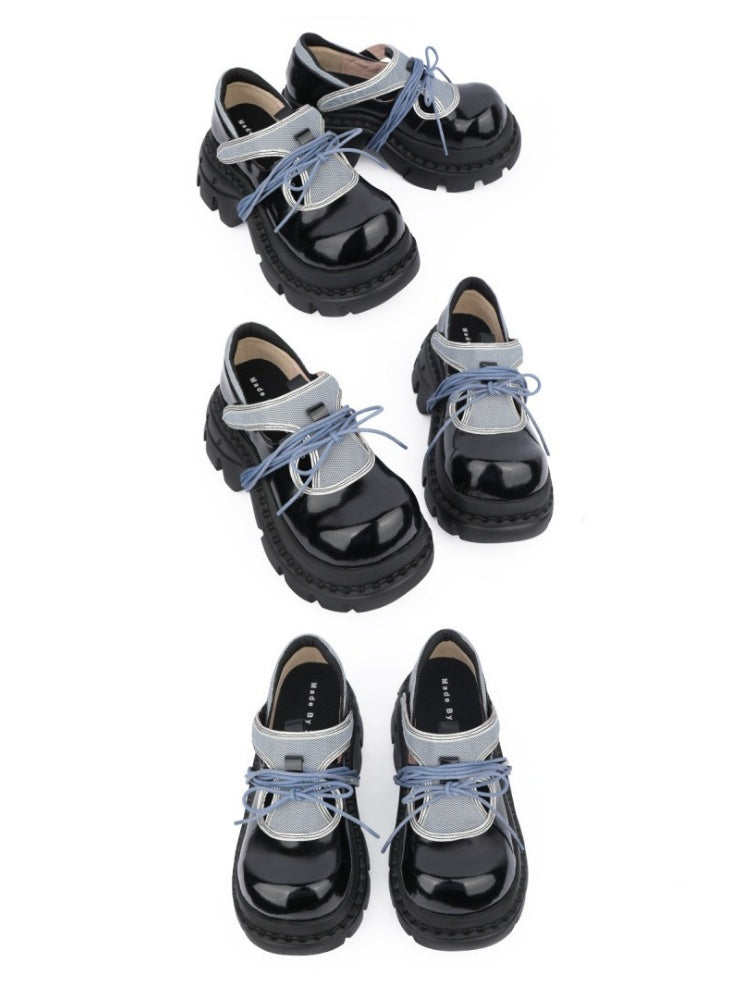 Preppy Style Wrap-Around Lace-Up Chunky Mary Jane Shoes【s0000016457】